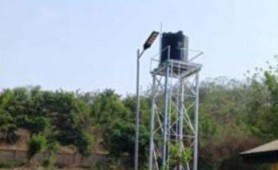 A borehole and water tower, after the work